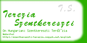 terezia szentkereszti business card